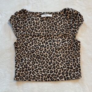Gaze Leopard Print Crop Top